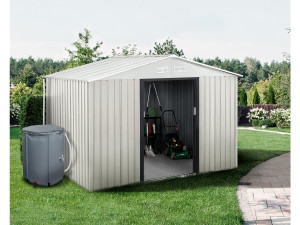 Abri de jardin métal "Nebraska" - 5,29m² avec gouttière et récupérateur d'eau 2