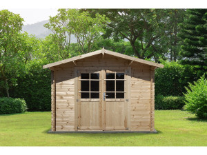 Abri de jardin bois 9.4 m² "Lys" - 320 x 298 x 225 cm - 28 mm 2