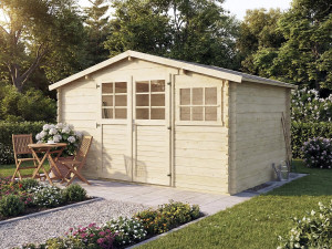 Abri de jardin en bois traité autoclave "Belmont" - 12.53 m² - 34 mm 2