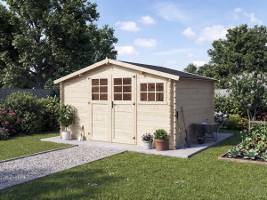 Abri de jardin en bois "Clairval" - 416 x 301 x 218 cm - 12.53 m² - 28 mm 2