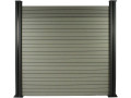 Kit Clôture 1.6 x 1.2m composite - Kit de fixation offert - Gris - Gris