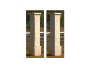 Lot de 2 piliers de portail "Tradition" - 41 x 41 x 200 cm 2