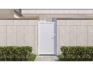 Portillon aluminium "Eric" - 101.2 x 180.9 cm - Blanc 2