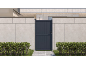 Portillon aluminium "Maurice" - 101.2 x 180.9 cm - Gris 2