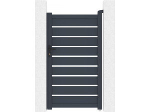 Portillon en aluminium  "Bastien" - 100 x 176 cm - Anthracite