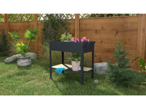 Table de rempotage "Hibiscus" - 82 x 43 x 83 cm - Anthracite 2