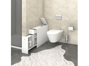 Meuble de salle de bain en bois "Smart" - 20 x 60 x 55 cm - Blanc 2