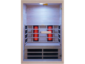 Cabine de saune infra-rouge "Venus Vital" - 2 places - 128.6 x 907 x 190 cm - Bois 2