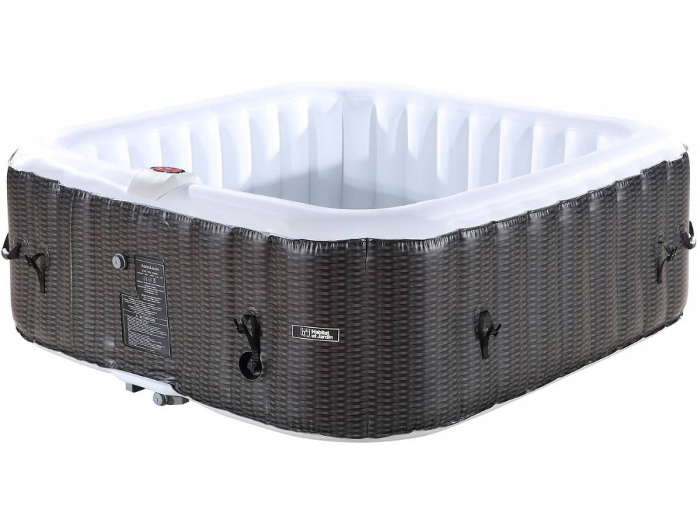 Spa Gonflable Nice en PVC - 6 places - Marron/Crème