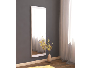 Miroir en bois "Azus" - 40 x 120 cm - Blanc 2