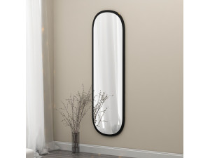 Miroir en bois "Magnum" - 40 x 120 cm - Noir 2