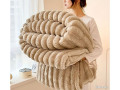 Plaid - 1.00 x 1.50 m - Gris - Taupe