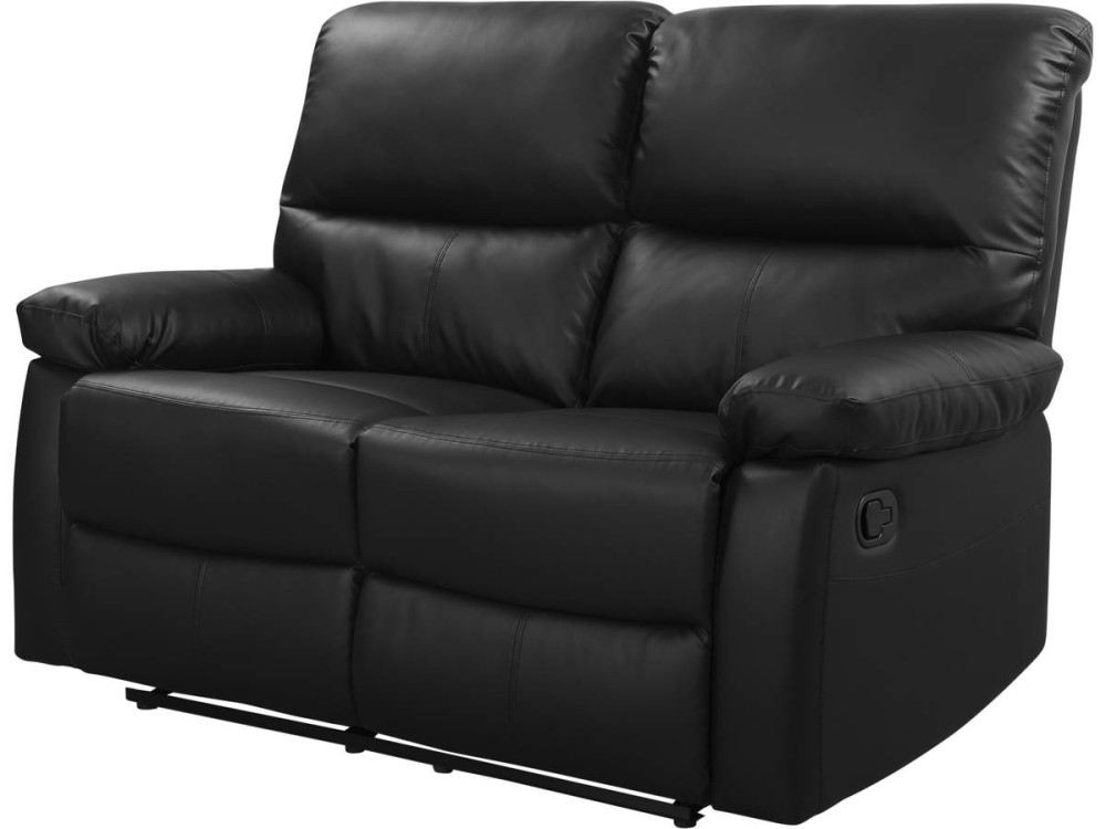 Canapé relax "Lincoln" - 147 x 89 x 103 cm - 2 places - Noir