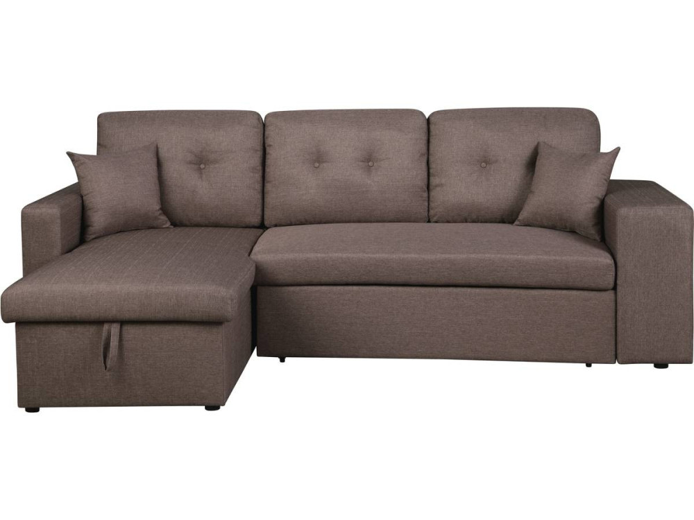 Canapé d'angle convertible/réversible "Axel" - 3 places - Taupe