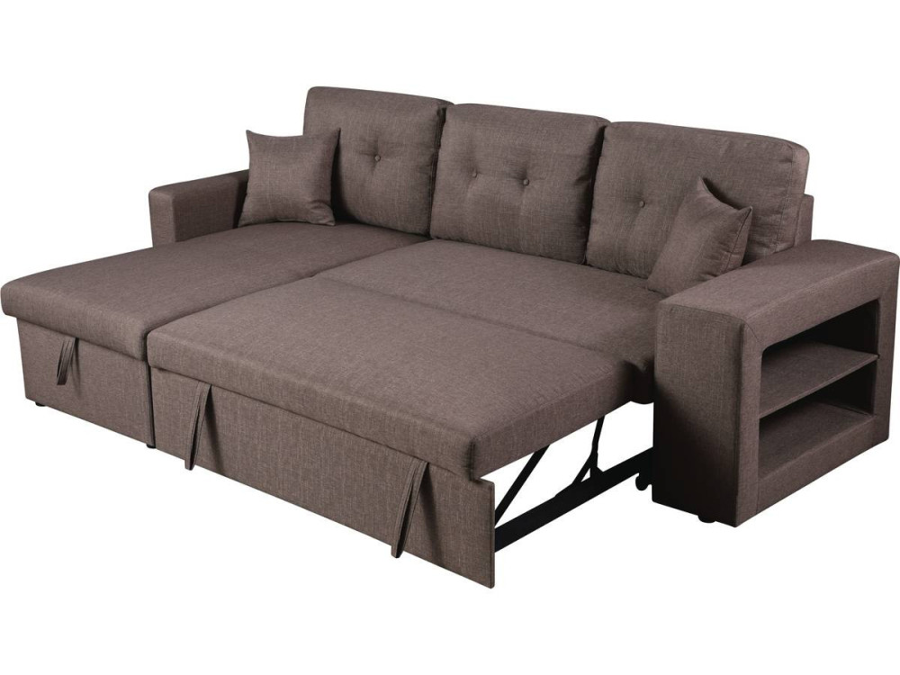 Canapé d'angle convertible/réversible "Axel" - 3 places - Taupe