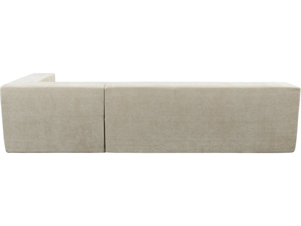 Canapé d'angle en tissu texturé "Tessaro" - 4 places - Beige