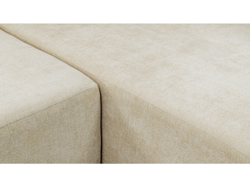Canapé d'angle en tissu texturé "Tessaro" - 4 places - Beige