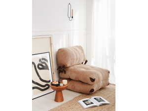 Fauteuil-lit en tissu "Fold" - 80 x 60 x 70 cm - Marron 2