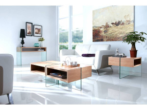 Table basse "Venezia" - 60 x 60 x 50 cm -  Finition chêne 2