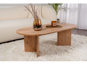 Table basse en bois "Sable" - 60 x 119 x 40 cm - Pin atlantique 2