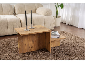 Table basse en bois "Harmony" 80 x 40 x 40 cm - Pin atlantique 2