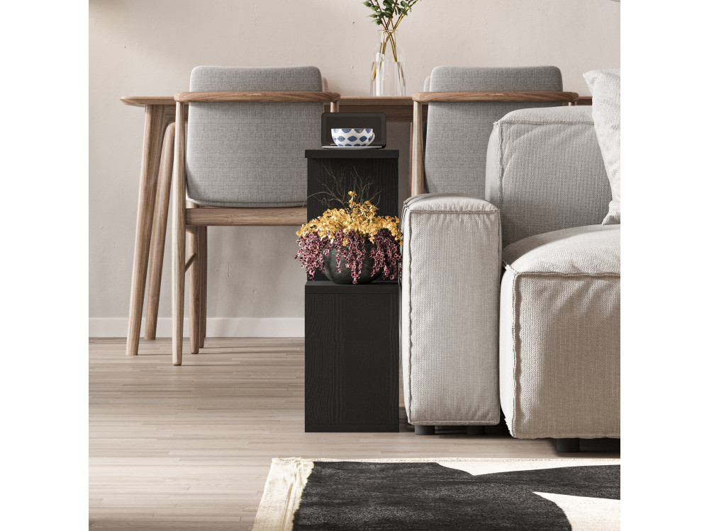 Table basse en bois "Homemania" - 60 x 20 x 60 cm - Bois Noir