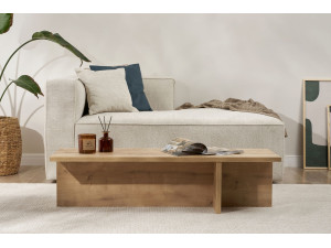 Table basse en bois "Harbor" - 120 x 45 x 30 cm - Chêne Saphir 2