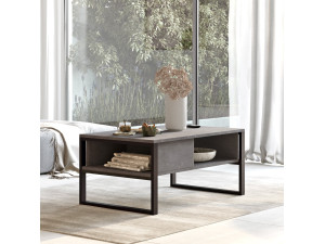 Table basse en bois "ML34" - 100 x 59 x 44 cm - Argent 2