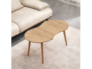 Table basse en bois "Moon" 99 x 54 x 45 cm - Chêne 2