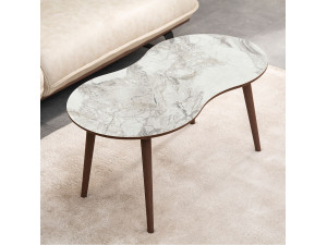 Table basse en bois "Moon" 99 x 54 x 45 cm - Blanc 2