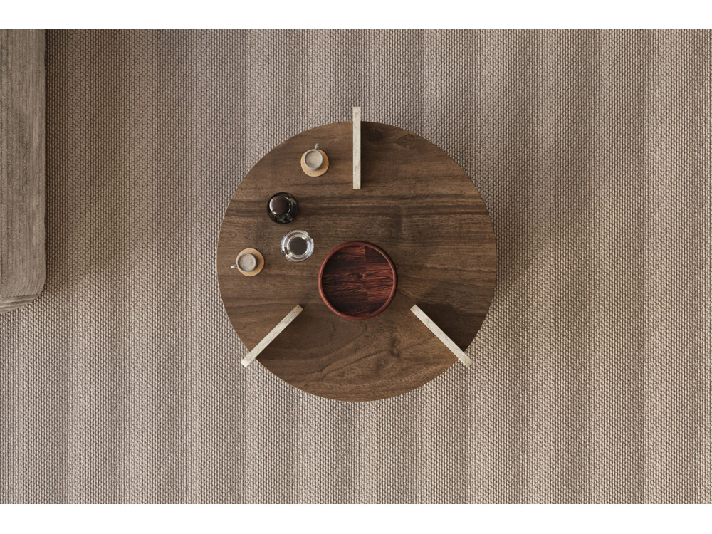 Table basse en bois "Oalla" 70 x 70 x 45 cm - Noyer