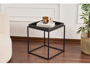 Table basse en métal "Koala" 45 x 45 x 52 cm - Noir 2