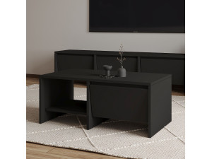 Table basse en bois "Laris" - 90 x 45 x 35 cm - Noir 2