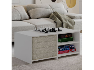 Table basse en bois "Gord" - 90 x 45 x 44 cm - Blanc 2