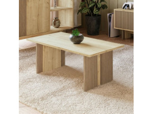 Table basse en bois "Ravello" - 90 x 50 x 40 cm - Beige 2