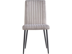 Lot de 2 chaises en velours "Henley" - Gris clair 2