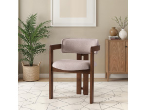 Chaise en bois "Cozy" - 44 x 57 x 76 cm - Crème de noix 2