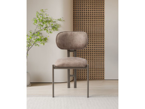 Ensemble de chaises (2 pièces) en métal "Muriz" - Vison 2
