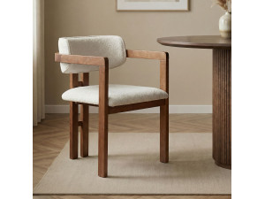 Chaise en bois "Toscana" - 54 x 54 x 76 cm - Blanc 2