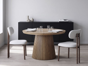 Lot de 2 chaises de salle à manger imitation bois "Veralia" - Gris clair 2