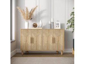 Buffet en bois "Roger" - 120 x 29 x 73 cm - Chêne Saphir 2