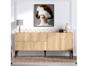 Buffet en bois "Laika" - 180 x 40 x 80 cm - Beige 2