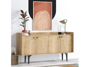 Buffet en bois "Navi" - 150 x 40 x 80 cm - Beige 2