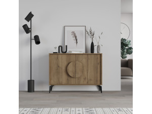Buffet en bois "Gora" - 110 x 36 x 82 cm - Marron 2