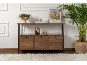 Buffet en bois "Solace" - 120 x 30 x 77 cm - Marron 2