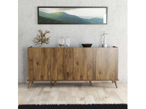 Buffet en bois "Elegante" - 180 x 45 x 80 cm - Marron 2