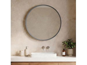 Miroir Décoratif en Bois "Moonlight 90 v2" - 90 x 7 x 90 cm - Matte Grey 2