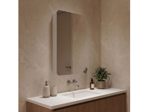 Meuble Salle de Bain avec Miroir "Orbit 50" - 50 x 16 x 71 cm - White 2