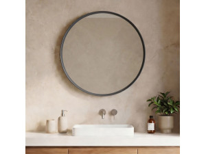 Miroir Décoratif en Bois "Moonlight 90 v2" - 90 x 7 x 90 cm - Matte Anthracite 2