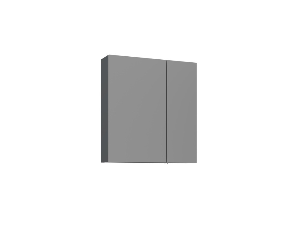 Meuble Salle de Bain avec Miroir "Bari 60" - 60 x 16 x 66 cm - Matte Anthracite